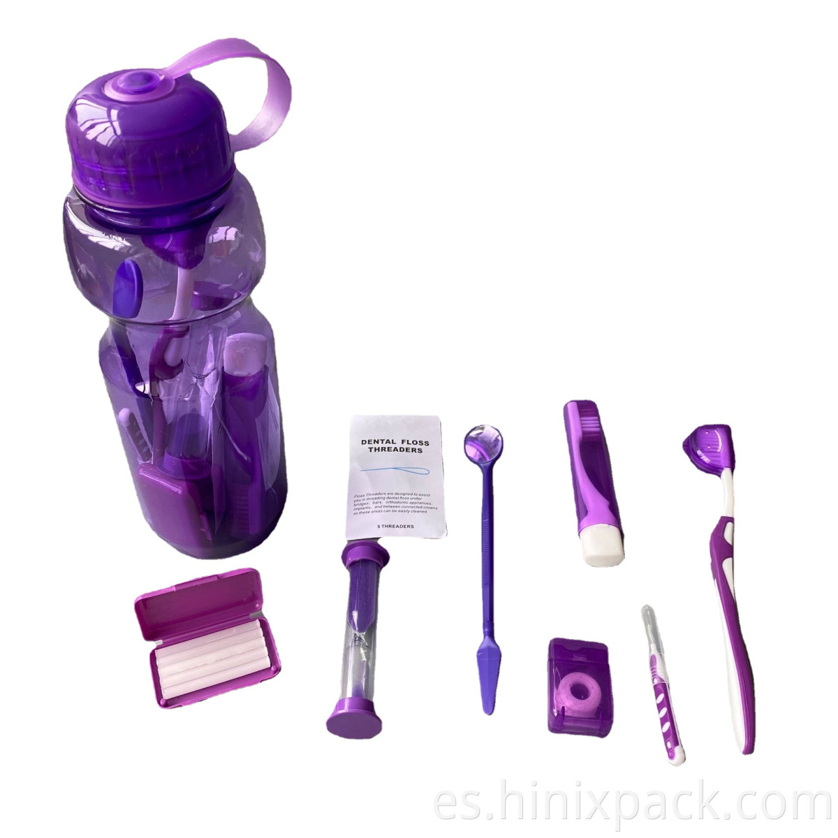 Empaque de botella 8 en 1 kit de ortodoncia de ortodoncia de higiene dental oral